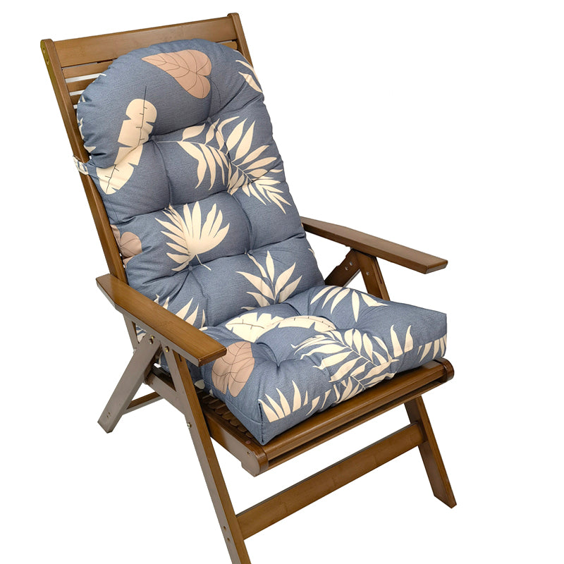 LUXUCURE Garden Chair Cushion - Waterproof, Fade-resistant, High Back Seat Pad for Indoor/Outdoor Patio Rocking Chair, Rattan Chair, Dark green