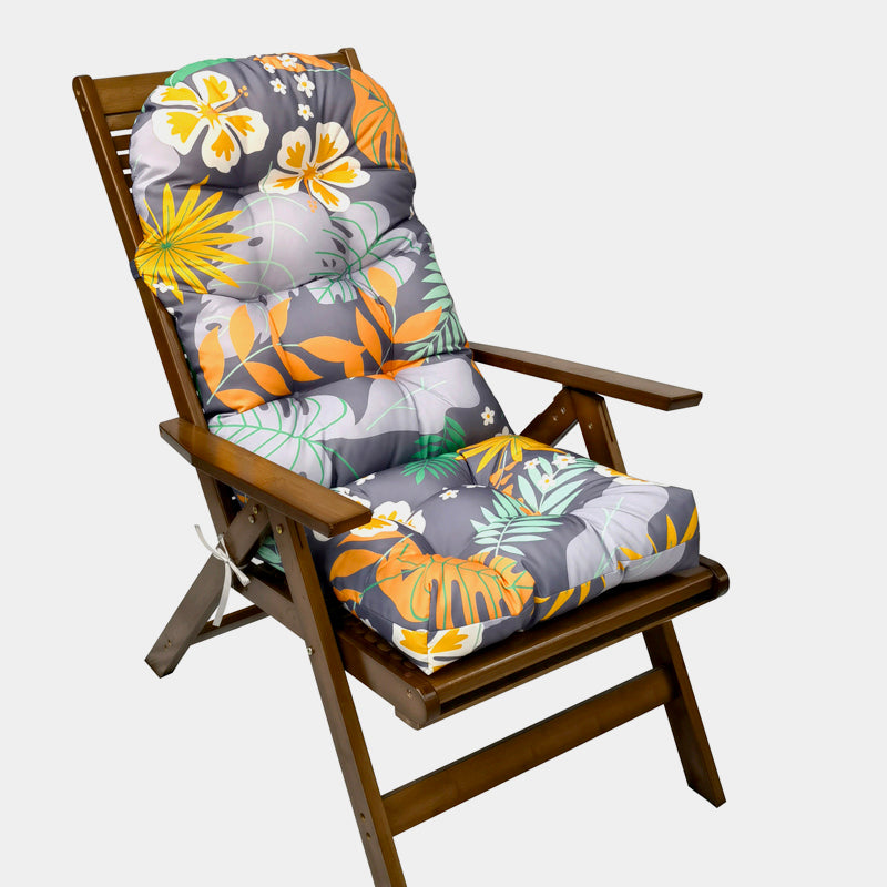 LUXUCURE Garden Chair Cushion - Waterproof, Fade-resistant, High Back Seat Pad for Indoor/Outdoor Patio Rocking Chair, Rattan Chair, Dark green