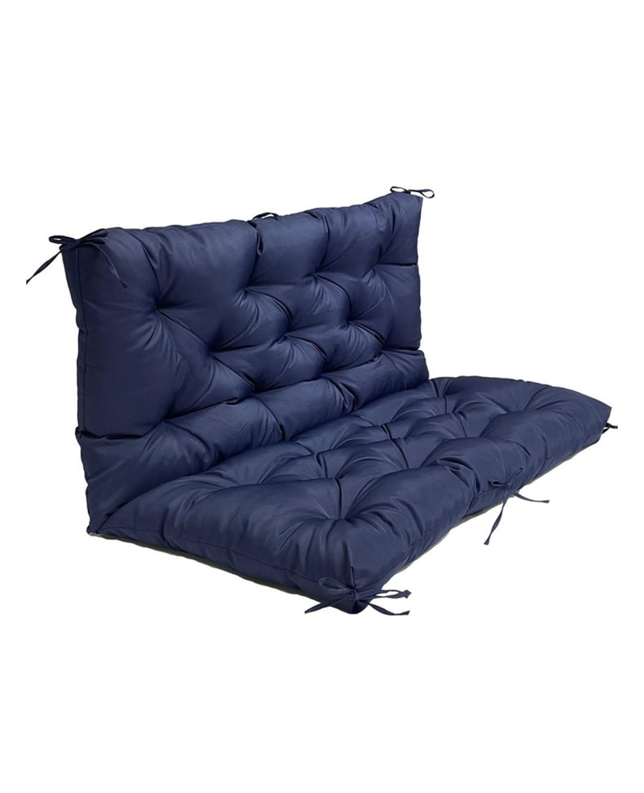 LUXUCURE Outdoor Swing Cushions with Backrest,Replacement Cushions for Patio Porch Garden Swing Chair,Waterproof Cushions For Outdoor Furniture Bench,2 or 3 Person Seat Cushions,39.4x39.4in
