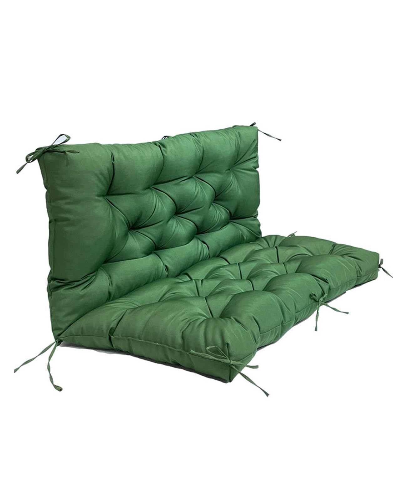 LUXUCURE Outdoor Swing Cushions with Backrest,Replacement Cushions for Patio Porch Garden Swing Chair,Waterproof Cushions For Outdoor Furniture Bench,2 or 3 Person Seat Cushions,39.4x39.4in