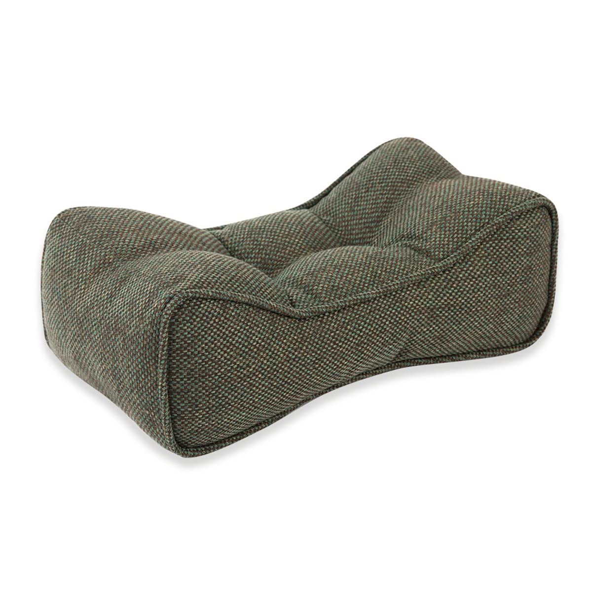 Lumbar Support Cushion Pillow,Office Chair Back Pillow High Elastic Backrest Waist Cushion,for Lower Back Pain Relief-Ergonomic Lumbar Support Cushion,Washable,Linen pillow case ( Color : Black )