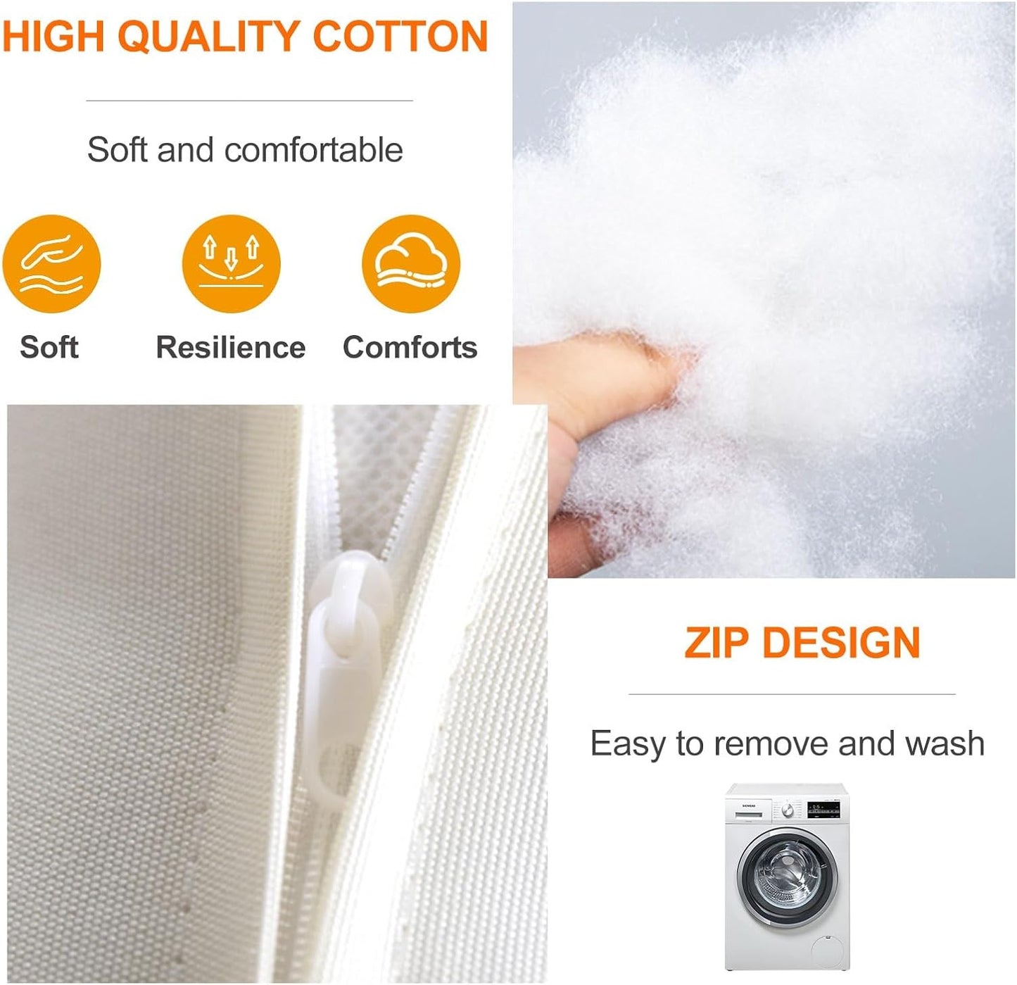Egg Chair Cushion, Waterproof Egg Chair Cushion Replacement, Thick Hanging Egg Swing Chair Cushion Basket Chair Seat Cushion with Headrest, Soft Hammock Chair Cushions, for Indoor and Outdoor Patio(Pu