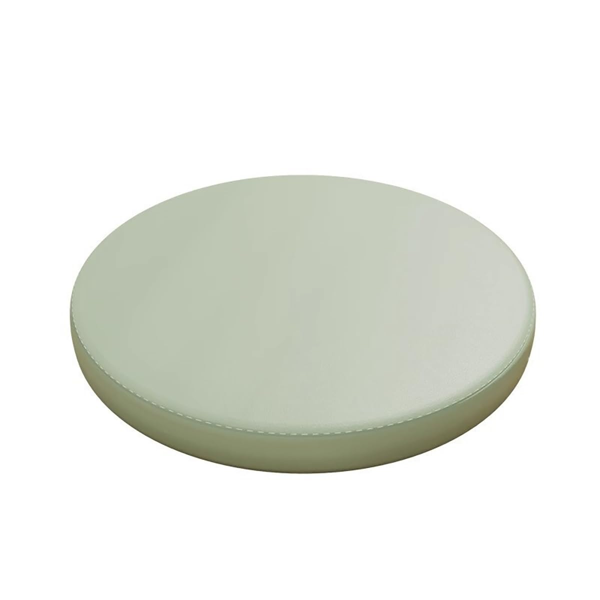 LUXUCURE Round Memory Cotton Chair Cushions Stool Cushion for Kitchen Dining Chair, Bar Stool, With zipper Leather Cover, Anti-Slip Waterproof Anti-fouling, Bright orange, 35cm