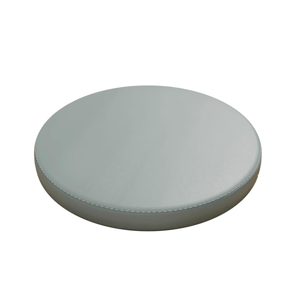 LUXUCURE Round Memory Cotton Chair Cushions Stool Cushion for Kitchen Dining Chair, Bar Stool, With zipper Leather Cover, Anti-Slip Waterproof Anti-fouling, Bright orange, 35cm