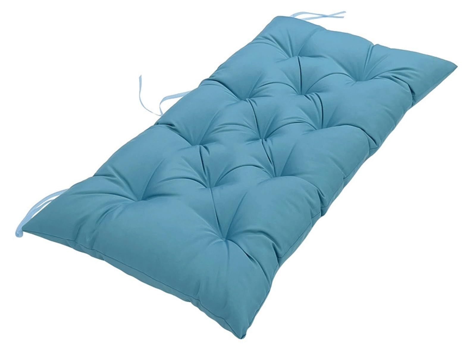 LUXUCURE Waterproof Garden Bench Cushion, 8cm Thick Outdoor Seat Pad for 2/3-Seater Benches, Indoor/Outdoor Furniture Replacement Cushion,Black,100x50cm