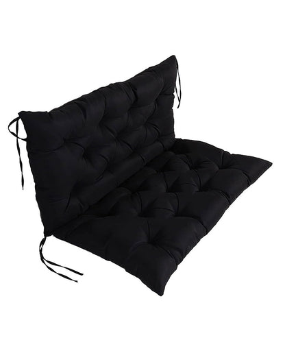 LUXUCURE Outdoor Swing Cushions with Backrest,Replacement Cushions for Patio Porch Garden Swing Chair,Waterproof Cushions For Outdoor Furniture Bench,2 or 3 Person Seat Cushions,39.4x39.4in