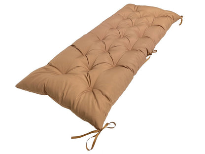 LUXUCURE Waterproof Garden Bench Cushion, 8cm Thick Outdoor Seat Pad for 2/3-Seater Benches, Indoor/Outdoor Furniture Replacement Cushion,Black,100x50cm