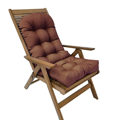 LUXUCURE Garden Chair Cushion - Waterproof, Fade-resistant, High Back Seat Pad for Indoor/Outdoor Patio Rocking Chair, Rattan Chair, Dark green