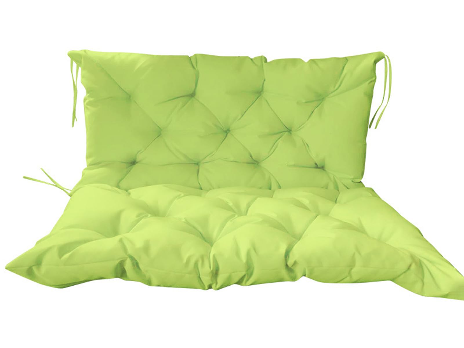 LUXUCURE Outdoor Swing Cushions with Backrest,Replacement Cushions for Patio Porch Garden Swing Chair,Waterproof Cushions For Outdoor Furniture Bench,2 or 3 Person Seat Cushions,39.4x39.4in