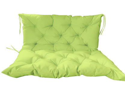 LUXUCURE Outdoor Swing Cushions with Backrest,Replacement Cushions for Patio Porch Garden Swing Chair,Waterproof Cushions For Outdoor Furniture Bench,2 or 3 Person Seat Cushions,39.4x39.4in