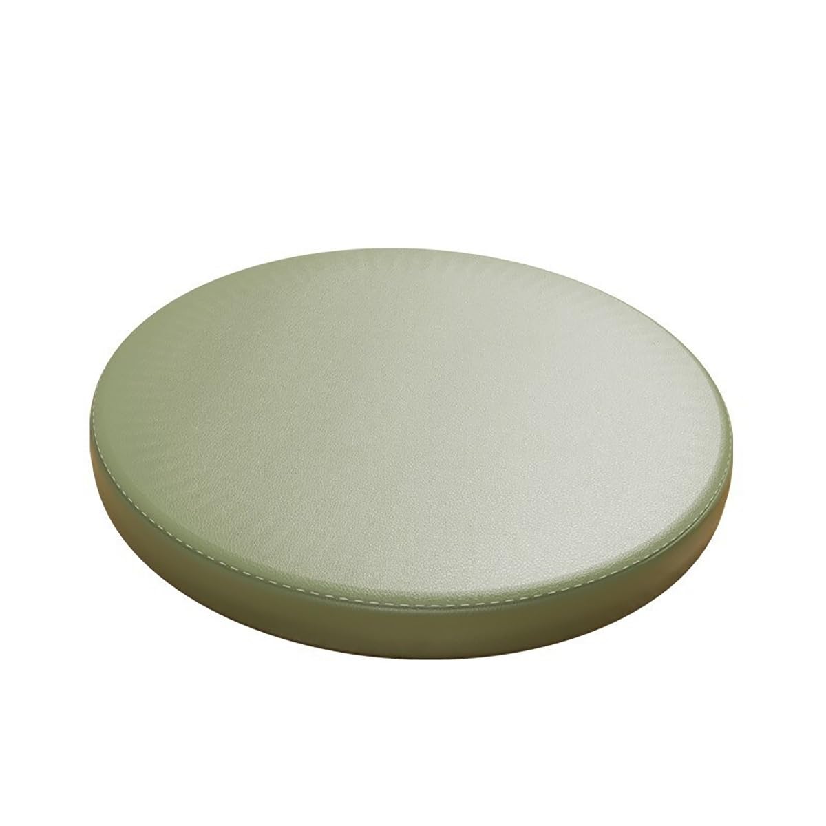 LUXUCURE Round Memory Cotton Chair Cushions Stool Cushion for Kitchen Dining Chair, Bar Stool, With zipper Leather Cover, Anti-Slip Waterproof Anti-fouling, Bright orange, 35cm