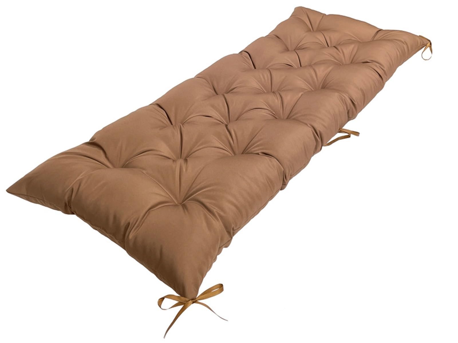 LUXUCURE Waterproof Garden Bench Cushion, 8cm Thick Outdoor Seat Pad for 2/3-Seater Benches, Indoor/Outdoor Furniture Replacement Cushion,Black,100x50cm