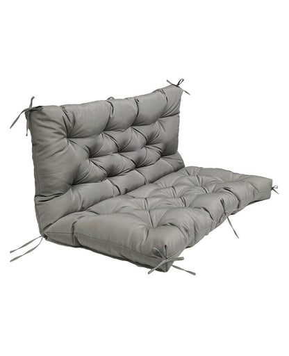 LUXUCURE Outdoor Swing Cushions with Backrest,Replacement Cushions for Patio Porch Garden Swing Chair,Waterproof Cushions For Outdoor Furniture Bench,2 or 3 Person Seat Cushions,39.4x39.4in