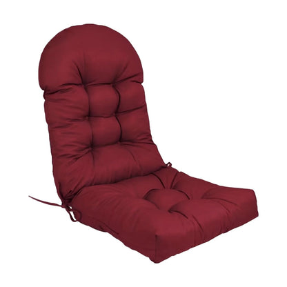 LUXUCURE Garden Chair Cushion - Waterproof, Fade-resistant, High Back Seat Pad for Indoor/Outdoor Patio Rocking Chair, Rattan Chair, Dark green