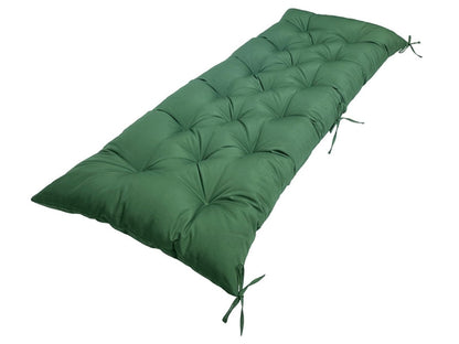 LUXUCURE Waterproof Garden Bench Cushion, 8cm Thick Outdoor Seat Pad for 2/3-Seater Benches, Indoor/Outdoor Furniture Replacement Cushion,Black,100x50cm