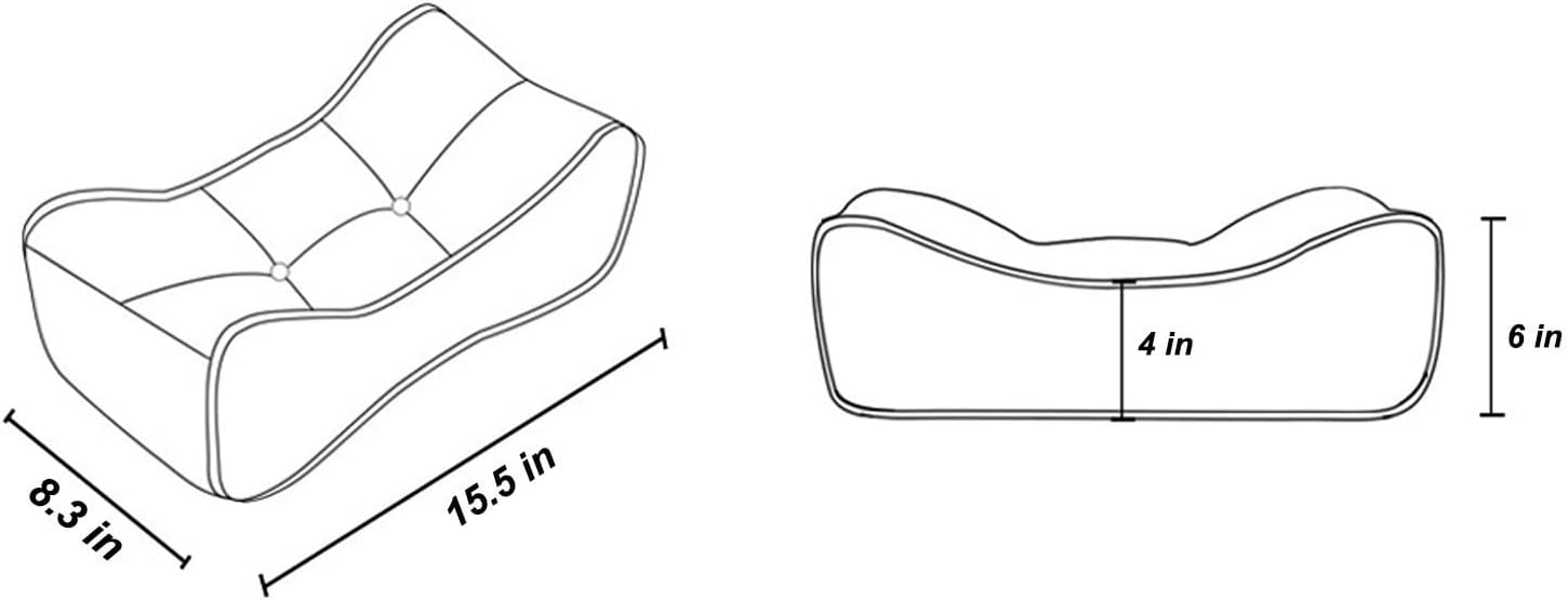 Lumbar Support Cushion Pillow,Office Chair Back Pillow High Elastic Backrest Waist Cushion,for Lower Back Pain Relief-Ergonomic Lumbar Support Cushion,Washable,Linen pillow case ( Color : Black )