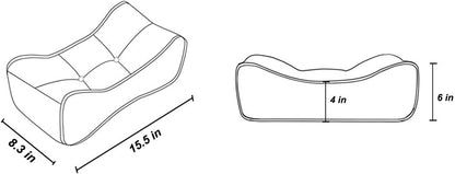 Lumbar Support Cushion Pillow,Office Chair Back Pillow High Elastic Backrest Waist Cushion,for Lower Back Pain Relief-Ergonomic Lumbar Support Cushion,Washable,Linen pillow case ( Color : Black )