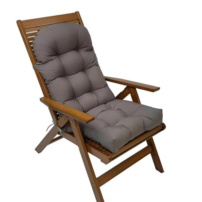 LUXUCURE Garden Chair Cushion - Waterproof, Fade-resistant, High Back Seat Pad for Indoor/Outdoor Patio Rocking Chair, Rattan Chair, Dark green