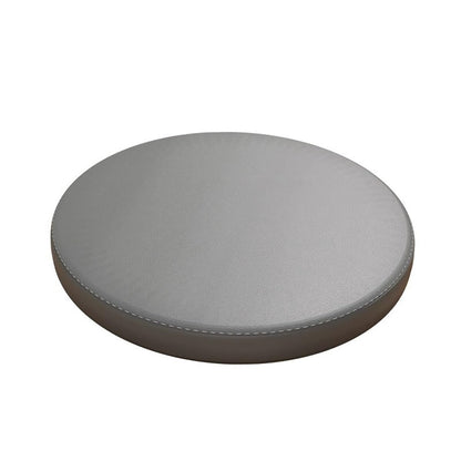 LUXUCURE Round Memory Cotton Chair Cushions Stool Cushion for Kitchen Dining Chair, Bar Stool, With zipper Leather Cover, Anti-Slip Waterproof Anti-fouling, Bright orange, 35cm