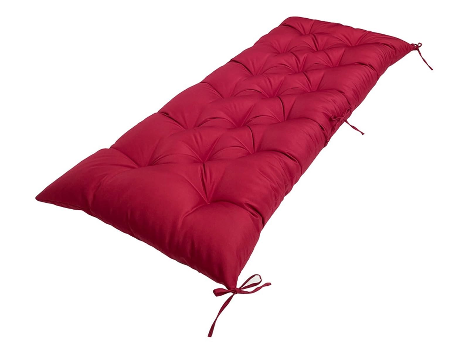 LUXUCURE Waterproof Garden Bench Cushion, 8cm Thick Outdoor Seat Pad for 2/3-Seater Benches, Indoor/Outdoor Furniture Replacement Cushion,Black,100x50cm