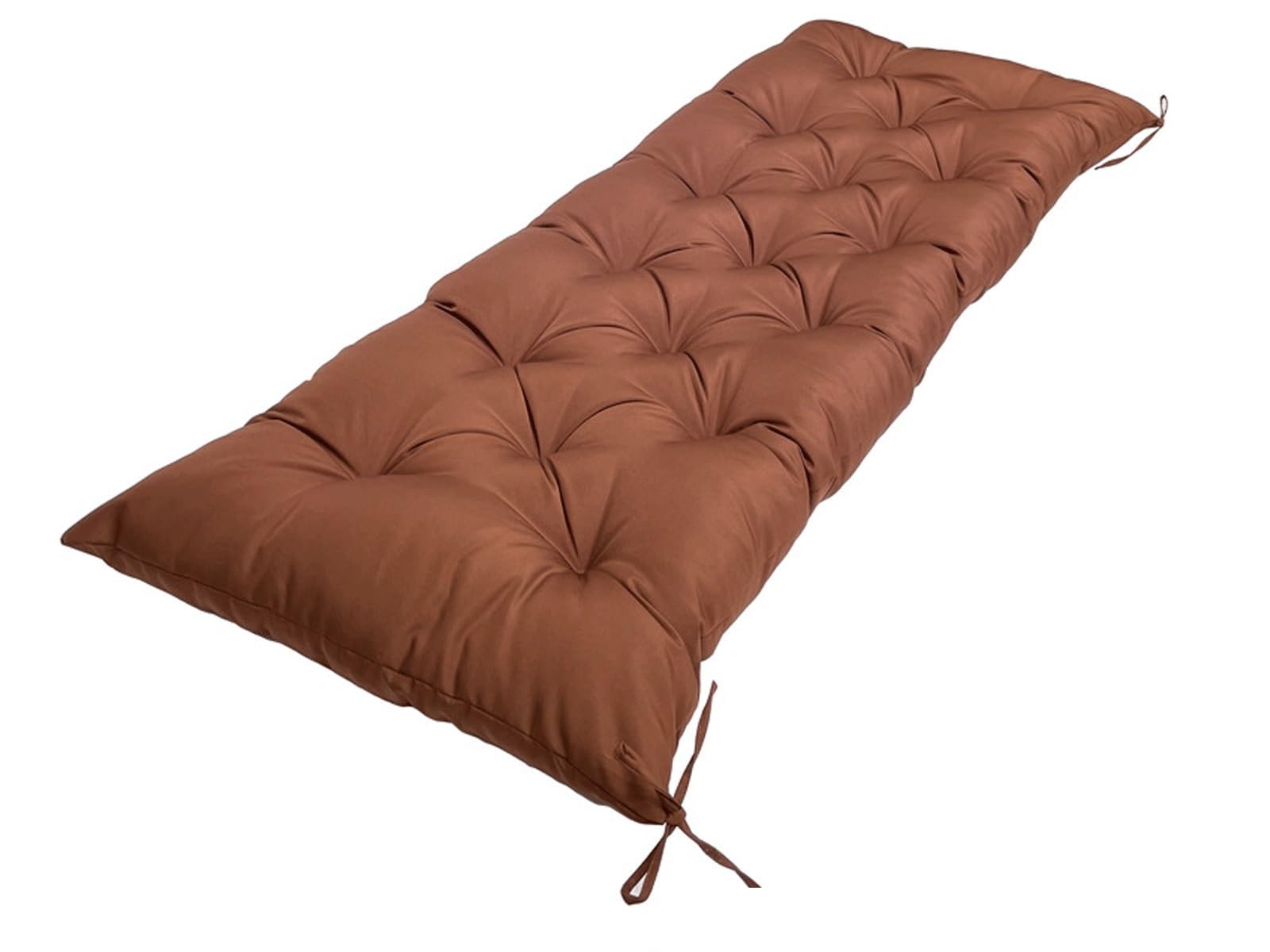 LUXUCURE Waterproof Garden Bench Cushion, 8cm Thick Outdoor Seat Pad for 2/3-Seater Benches, Indoor/Outdoor Furniture Replacement Cushion,Black,100x50cm