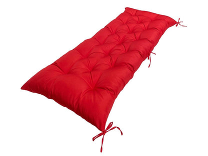 LUXUCURE Waterproof Garden Bench Cushion, 8cm Thick Outdoor Seat Pad for 2/3-Seater Benches, Indoor/Outdoor Furniture Replacement Cushion,Black,100x50cm