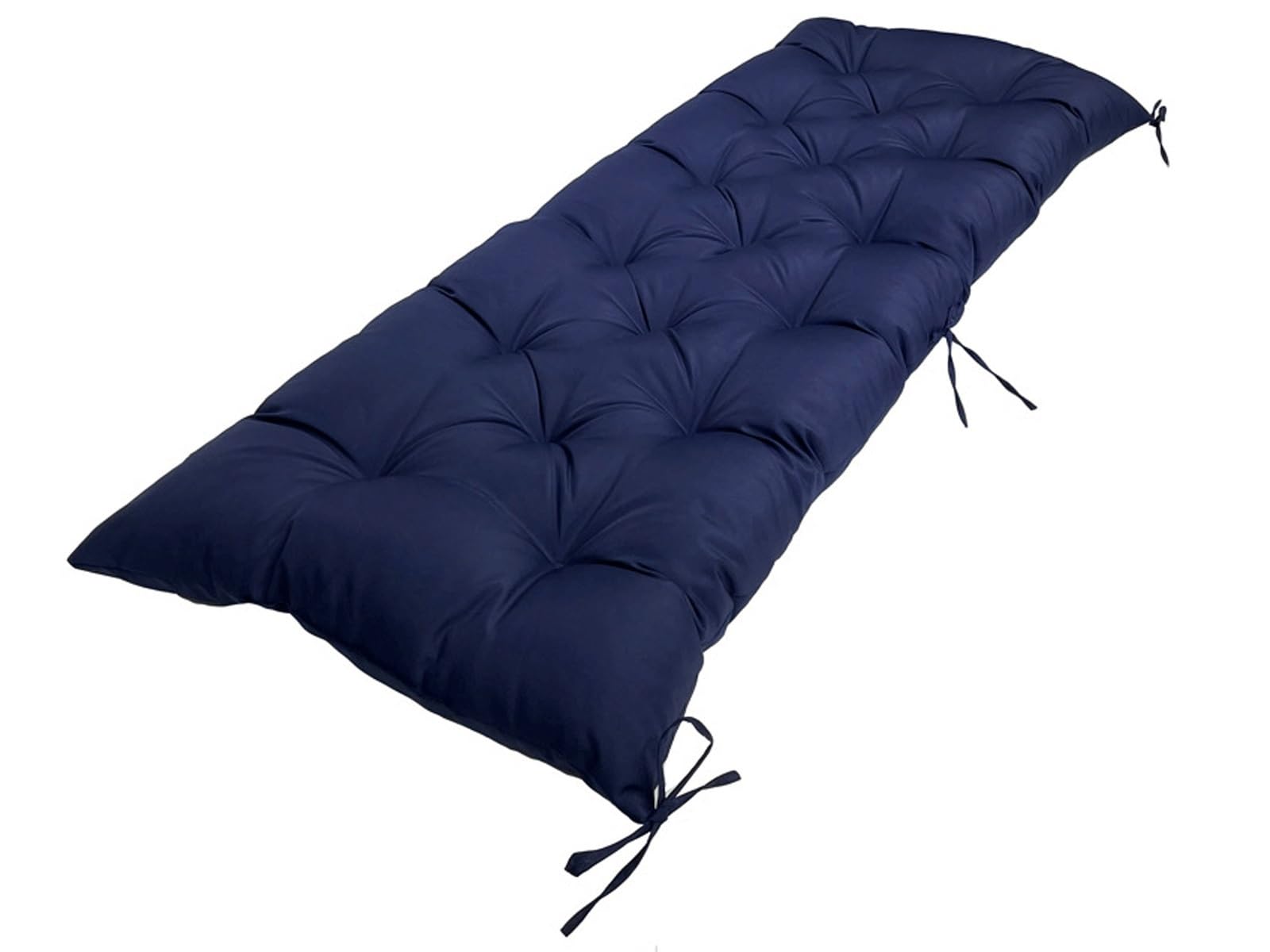 LUXUCURE Waterproof Garden Bench Cushion, 8cm Thick Outdoor Seat Pad for 2/3-Seater Benches, Indoor/Outdoor Furniture Replacement Cushion,Black,100x50cm