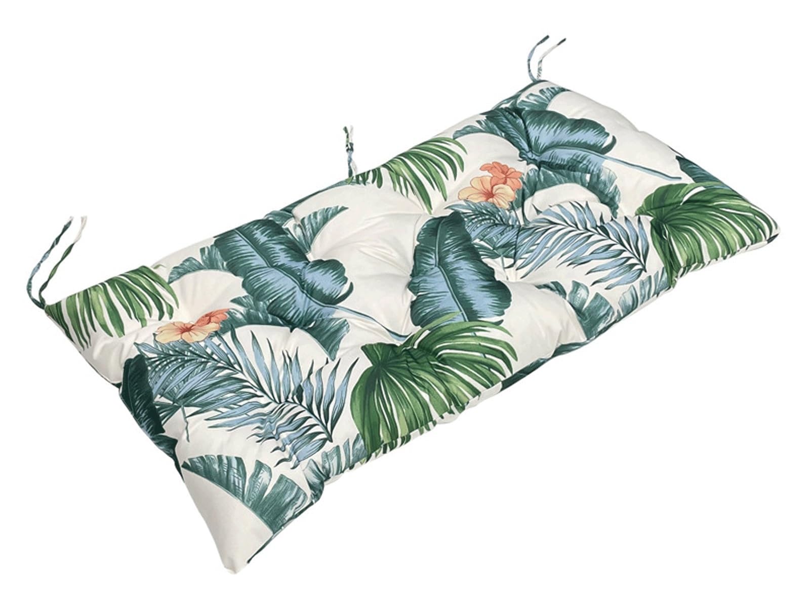 LUXUCURE Waterproof Garden Bench Cushion, 8cm Thick Outdoor Seat Pad for 2/3-Seater Benches, Indoor/Outdoor Furniture Replacement Cushion,Black,100x50cm