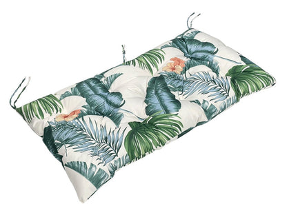 LUXUCURE Waterproof Garden Bench Cushion, 8cm Thick Outdoor Seat Pad for 2/3-Seater Benches, Indoor/Outdoor Furniture Replacement Cushion,Black,100x50cm