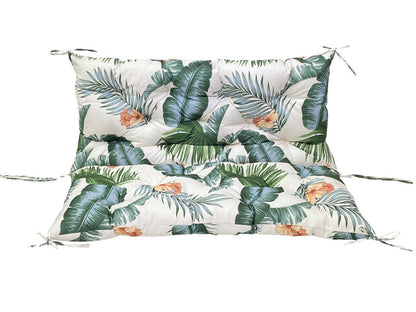 LUXUCURE Outdoor Swing Cushions with Backrest,Replacement Cushions for Patio Porch Garden Swing Chair,Waterproof Cushions For Outdoor Furniture Bench,2 or 3 Person Seat Cushions,39.4x39.4in