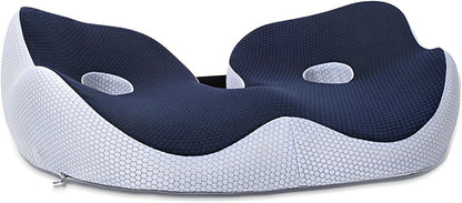 Seat Cushion, Socket Seat Cushion for Sit Bone and Back Pain Relief, Butt, Tailbone, Hip, Hamstring, Posture Support - Memory Foam Comfort Ischial Tuberosity Pillow (Color : Blue)