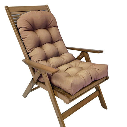 LUXUCURE Garden Chair Cushion - Waterproof, Fade-resistant, High Back Seat Pad for Indoor/Outdoor Patio Rocking Chair, Rattan Chair, Dark green