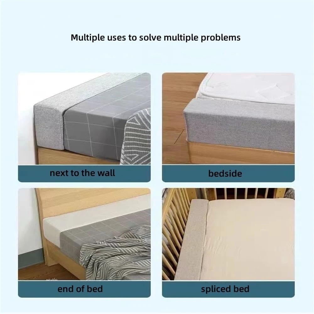 Custom Bed Gap Filler, Personalised Size Mattress Extender with Removable Cover,Close Gap Between Mattress and Wall for Bed/Sofa, Cover Material & Color Optional