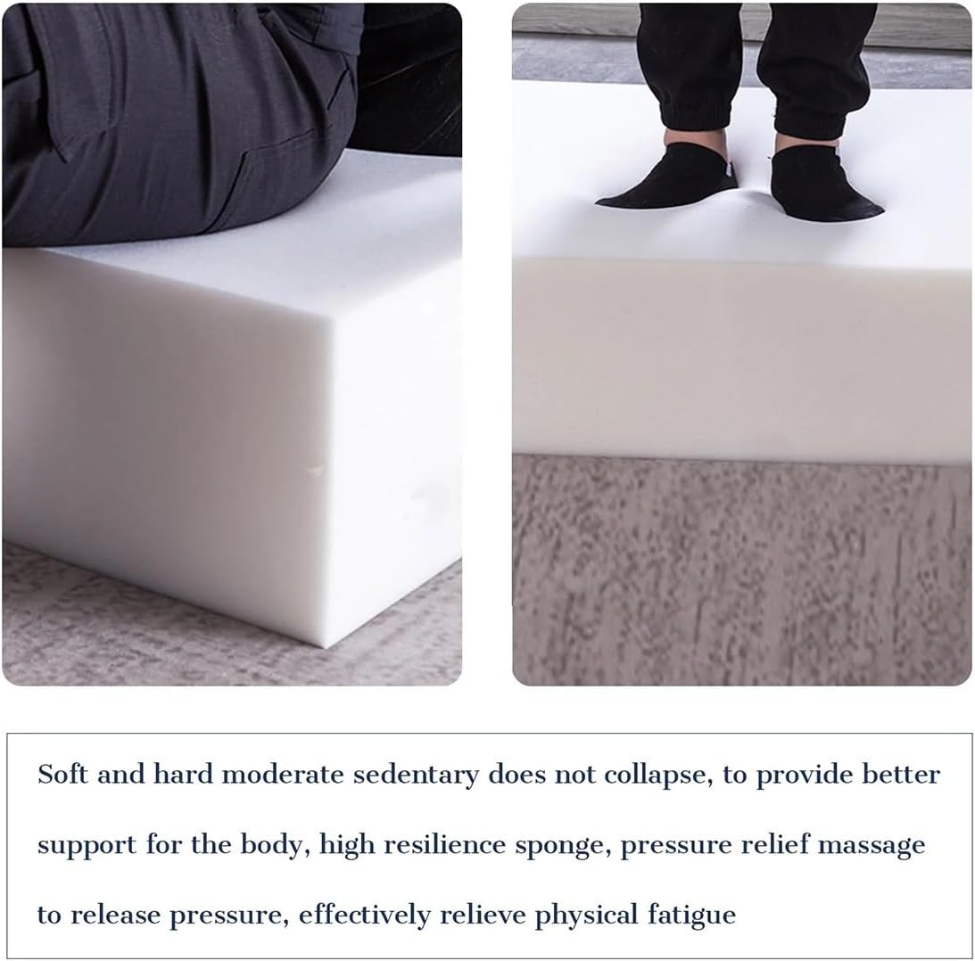 LUXUCURE Cut-to-Size Foam, Custom High & Medium Density Upholstery Foam Replacement Cushion for Bench, Chairs and Couch, Window Seat Cushion Repair & DIY Projects, Thickness 3CM