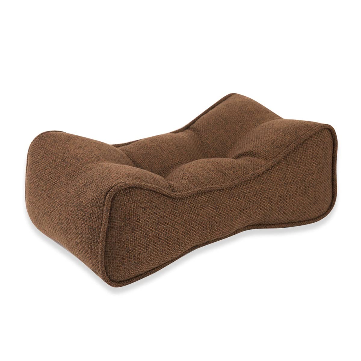 Lumbar Support Cushion Pillow,Office Chair Back Pillow High Elastic Backrest Waist Cushion,for Lower Back Pain Relief-Ergonomic Lumbar Support Cushion,Washable,Linen pillow case ( Color : Black )