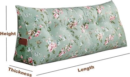 Custom Large Headboard Pillow, Triangular Wedge Bed Rest Reading Bolster Pillow, Bed-Backrest Positioning Support Long Pillow for Daybed Bed Bay Window Tatami Sofa