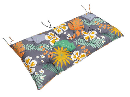 LUXUCURE Waterproof Garden Bench Cushion, 8cm Thick Outdoor Seat Pad for 2/3-Seater Benches, Indoor/Outdoor Furniture Replacement Cushion,Black,100x50cm