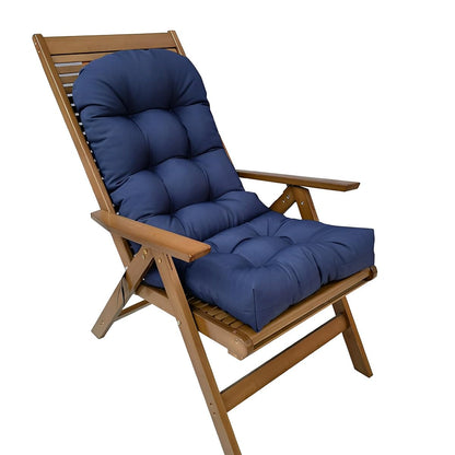 LUXUCURE Garden Chair Cushion - Waterproof, Fade-resistant, High Back Seat Pad for Indoor/Outdoor Patio Rocking Chair, Rattan Chair, Dark green