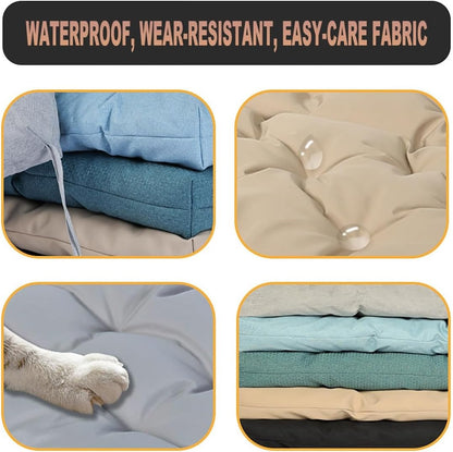 Custom Bench Cushion, Window Seat Cushion, Indoor & Outdoor Waterproof Tufted Soft Replacement Seat Cushion with Non-Slip Bottom for Patio Garden Pallet Bench & Swing Seat Furniture