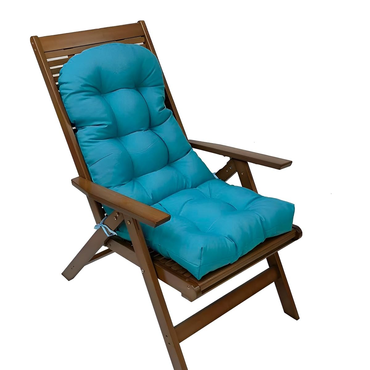 LUXUCURE Garden Chair Cushion - Waterproof, Fade-resistant, High Back Seat Pad for Indoor/Outdoor Patio Rocking Chair, Rattan Chair, Dark green