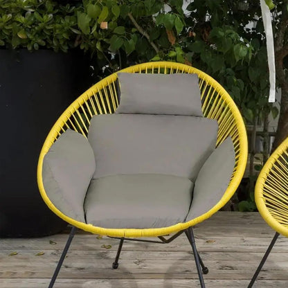 Egg Chair Cushion, Waterproof Egg Chair Cushion Replacement, Thick Hanging Egg Swing Chair Cushion Basket Chair Seat Cushion with Headrest, Soft Hammock Chair Cushions, for Indoor and Outdoor Patio(Pu