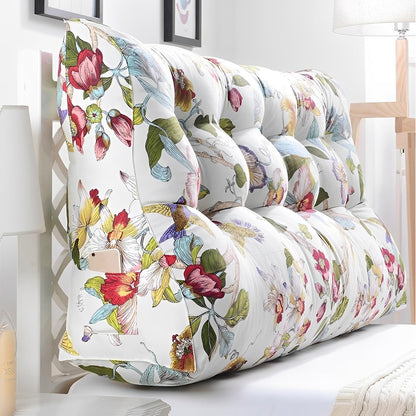 Custom Large Headboard Pillow, Triangular Wedge Bed Rest Reading Bolster Pillow, Bed-Backrest Positioning Support Long Pillow for Daybed Bed Bay Window Tatami Sofa