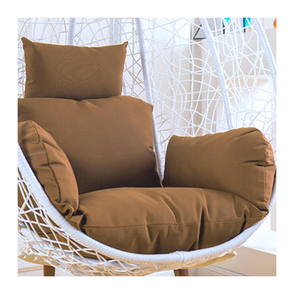 Egg Chair Cushion, Waterproof Egg Chair Cushion Replacement, Thick Hanging Egg Swing Chair Cushion Basket Chair Seat Cushion with Headrest, Soft Hammock Chair Cushions, for Indoor and Outdoor Patio(Pu