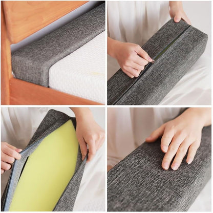 Custom Bed Gap Filler, Personalised Size Mattress Extender with Removable Cover,Close Gap Between Mattress and Wall for Bed/Sofa, Cover Material & Color Optional