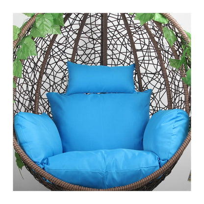 Egg Chair Cushion, Waterproof Egg Chair Cushion Replacement, Thick Hanging Egg Swing Chair Cushion Basket Chair Seat Cushion with Headrest, Soft Hammock Chair Cushions, for Indoor and Outdoor Patio(Pu