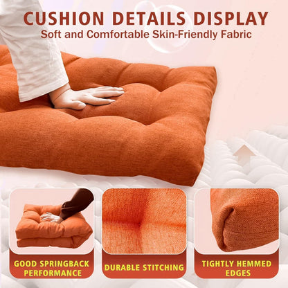 Custom Bench Cushion, Window Seat Cushion, Indoor & Outdoor Waterproof Tufted Soft Replacement Seat Cushion with Non-Slip Bottom for Patio Garden Pallet Bench & Swing Seat Furniture