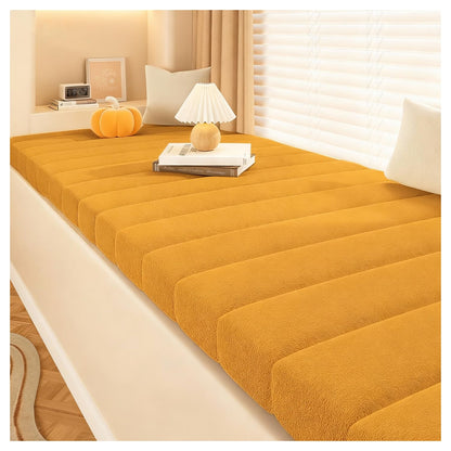 LUXUCURE Custom Bay Window Seat Cushion and Bench Cushions for Indoor Furniture, Piano Bench, Storage Bench, Removable Cover - Anti-Cat Scratch, Splash-Proof, Non Slip Bottom, Thickness 1.8 Inches